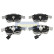 Brake Pad Set, disc brake PA-0243AF Japanparts