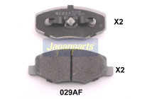 Brake pad set, disc brake PA-029AF Japanparts