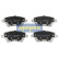 Brake Pad Set, disc brake PA-0301AF Japanparts