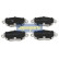 Brake Pad Set, disc brake PA-0318AF Japanparts