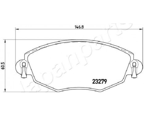 Brake Pad Set, disc brake PA-0318AF Japanparts, Image 2