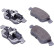 Brake Pad Set, disc brake PA-031AF Japanparts