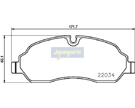 Brake Pad Set, disc brake PA-0320AF Japanparts, Image 2