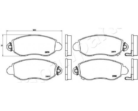 Brake Pad Set, disc brake PA-0323AF Japanparts, Image 2