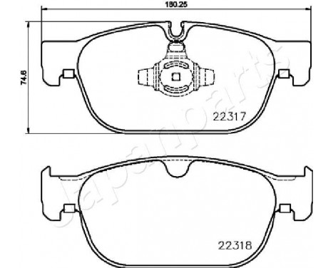 Brake Pad Set, disc brake PA-0333AF Japanparts, Image 2