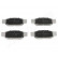 Brake Pad Set, disc brake PA-0338AF Japanparts