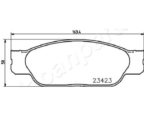 Brake Pad Set, disc brake PA-0338AF Japanparts, Image 2