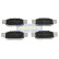 Brake Pad Set, disc brake PA-0338AF Japanparts