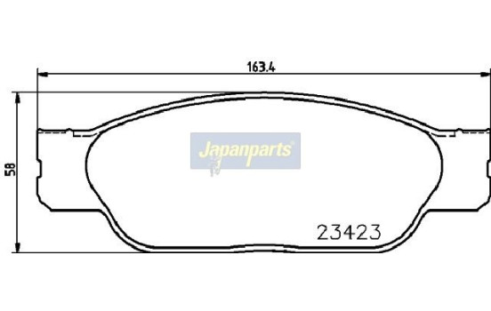 Brake Pad Set, disc brake PA-0338AF Japanparts, Image 2