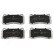 Brake Pad Set, disc brake PA-0343AF Japanparts