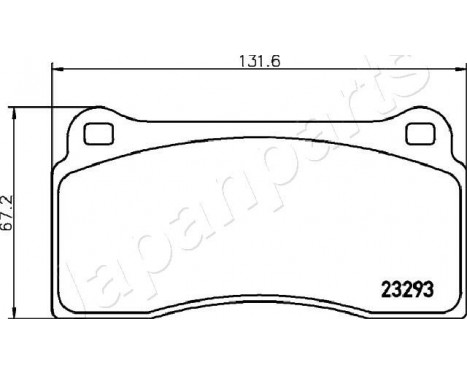 Brake Pad Set, disc brake PA-0343AF Japanparts, Image 2