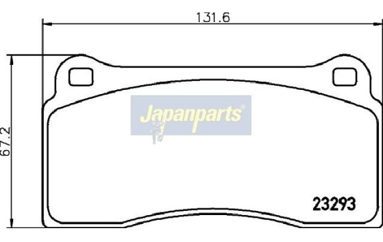 Brake Pad Set, disc brake PA-0343AF Japanparts, Image 2