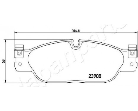 Brake Pad Set, disc brake PA-0345AF Japanparts, Image 2
