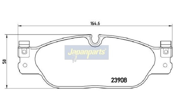 Brake Pad Set, disc brake PA-0345AF Japanparts, Image 2
