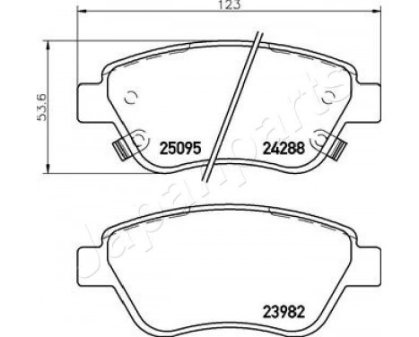 Brake Pad Set, disc brake PA-0400AF Japanparts, Image 2