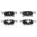 Brake Pad Set, disc brake PA-0401AF Japanparts