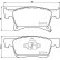 Brake Pad Set, disc brake PA-0401AF Japanparts, Thumbnail 2