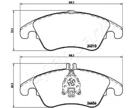 Brake Pad Set, disc brake PA-0513AF Japanparts, Image 2