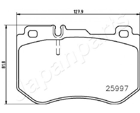 Brake Pad Set, disc brake PA-0515AF Japanparts, Image 2