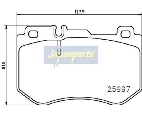 Brake Pad Set, disc brake PA-0515AF Japanparts, Image 2