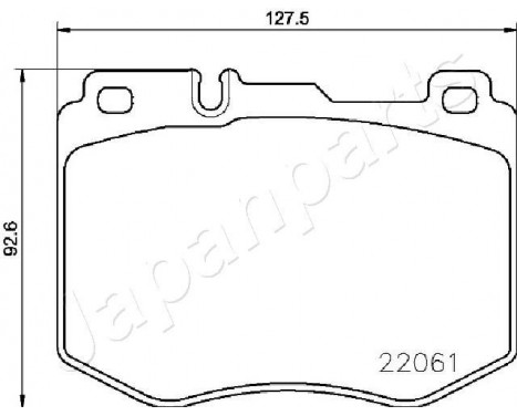 Brake Pad Set, disc brake PA-0516AF Japanparts, Image 2