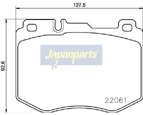 Brake Pad Set, disc brake PA-0516AF Japanparts, Image 2