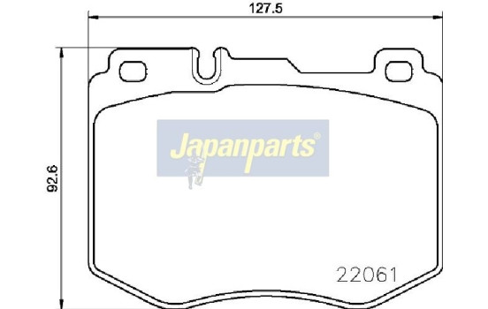 Brake Pad Set, disc brake PA-0516AF Japanparts, Image 2