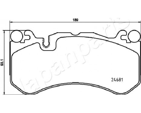 Brake Pad Set, disc brake PA-0517AF Japanparts, Image 2