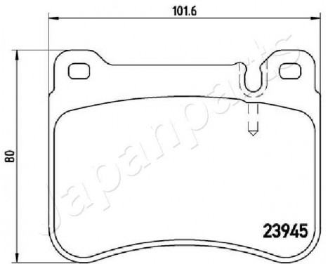 Brake Pad Set, disc brake PA-0519AF Japanparts, Image 2