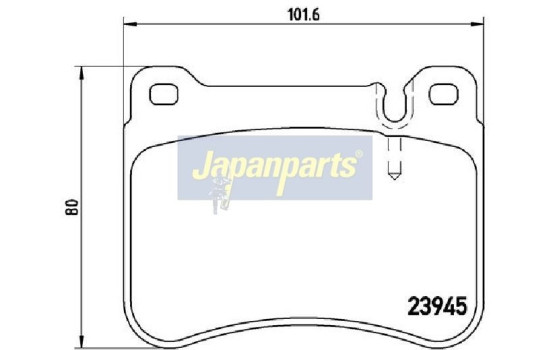 Brake Pad Set, disc brake PA-0519AF Japanparts, Image 2