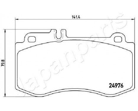 Brake Pad Set, disc brake PA-0522AF Japanparts, Image 2