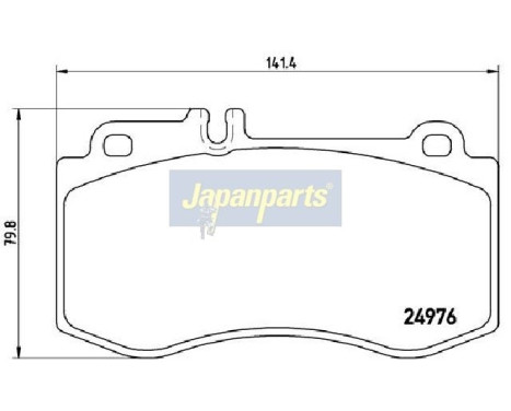 Brake Pad Set, disc brake PA-0522AF Japanparts, Image 2