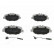 Brake Pad Set, disc brake PA-0524AF Japanparts