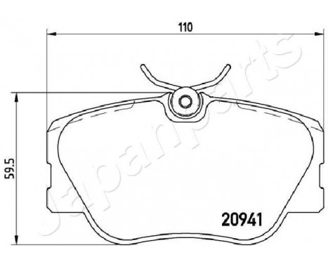 Brake Pad Set, disc brake PA-0525AF Japanparts, Image 2