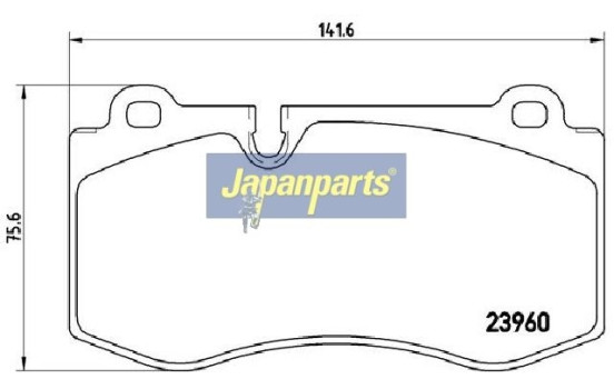 Brake Pad Set, disc brake PA-0527AF Japanparts, Image 2