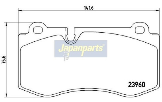 Brake Pad Set, disc brake PA-0527AF Japanparts, Image 2