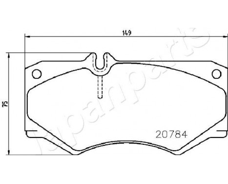 Brake Pad Set, disc brake PA-0530AF Japanparts, Image 2