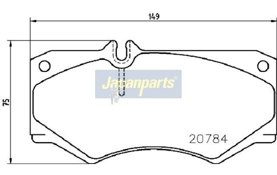 Brake Pad Set, disc brake PA-0530AF Japanparts, Image 2