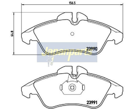 Brake Pad Set, disc brake PA-0537AF Japanparts, Image 2