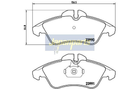 Brake Pad Set, disc brake PA-0537AF Japanparts, Image 2
