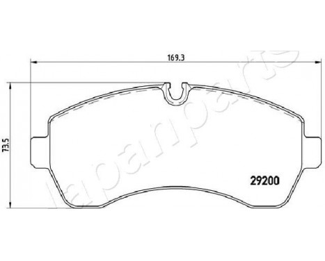 Brake Pad Set, disc brake PA-0539AF Japanparts, Image 2
