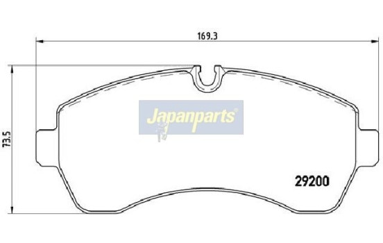Brake Pad Set, disc brake PA-0539AF Japanparts, Image 2