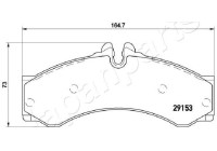 Brake Pad Set, disc brake PA-0540AF Japanparts