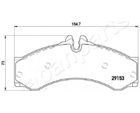 Brake Pad Set, disc brake PA-0540AF Japanparts