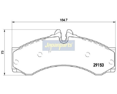 Brake Pad Set, disc brake PA-0540AF Japanparts, Image 2