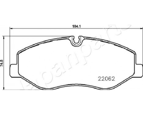 Brake Pad Set, disc brake PA-0545AF Japanparts, Image 2