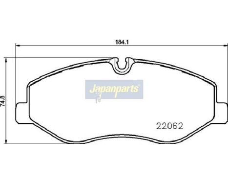 Brake Pad Set, disc brake PA-0545AF Japanparts, Image 2
