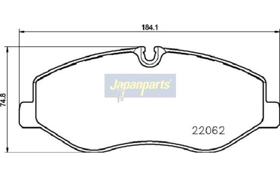 Brake Pad Set, disc brake PA-0545AF Japanparts, Image 2