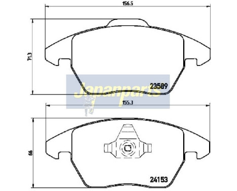 Brake Pad Set, disc brake PA-0610AF Japanparts, Image 2