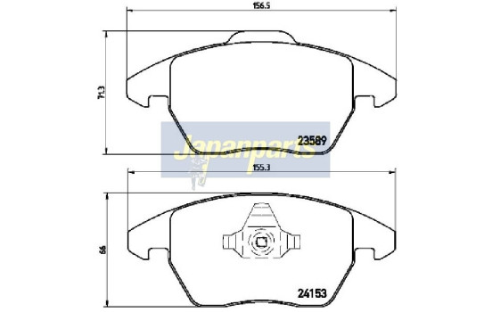 Brake Pad Set, disc brake PA-0610AF Japanparts, Image 2